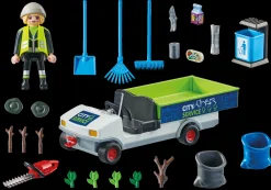 Héros Du Quotidien|Action & Aventure|PLAYMOBIL Agent d'entretien voirie avec véhicule électrique