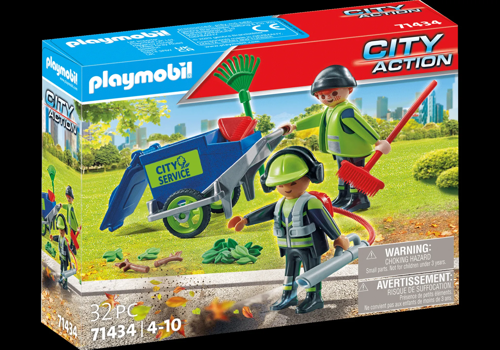 Héros Du Quotidien|Action & Aventure|PLAYMOBIL Agents d'entretien voirie avec équipement