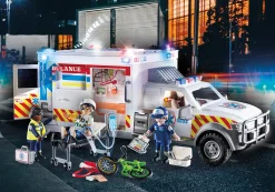 Héros Du Quotidien|Action & Aventure|PLAYMOBIL Ambulance avec secouristes et blessé