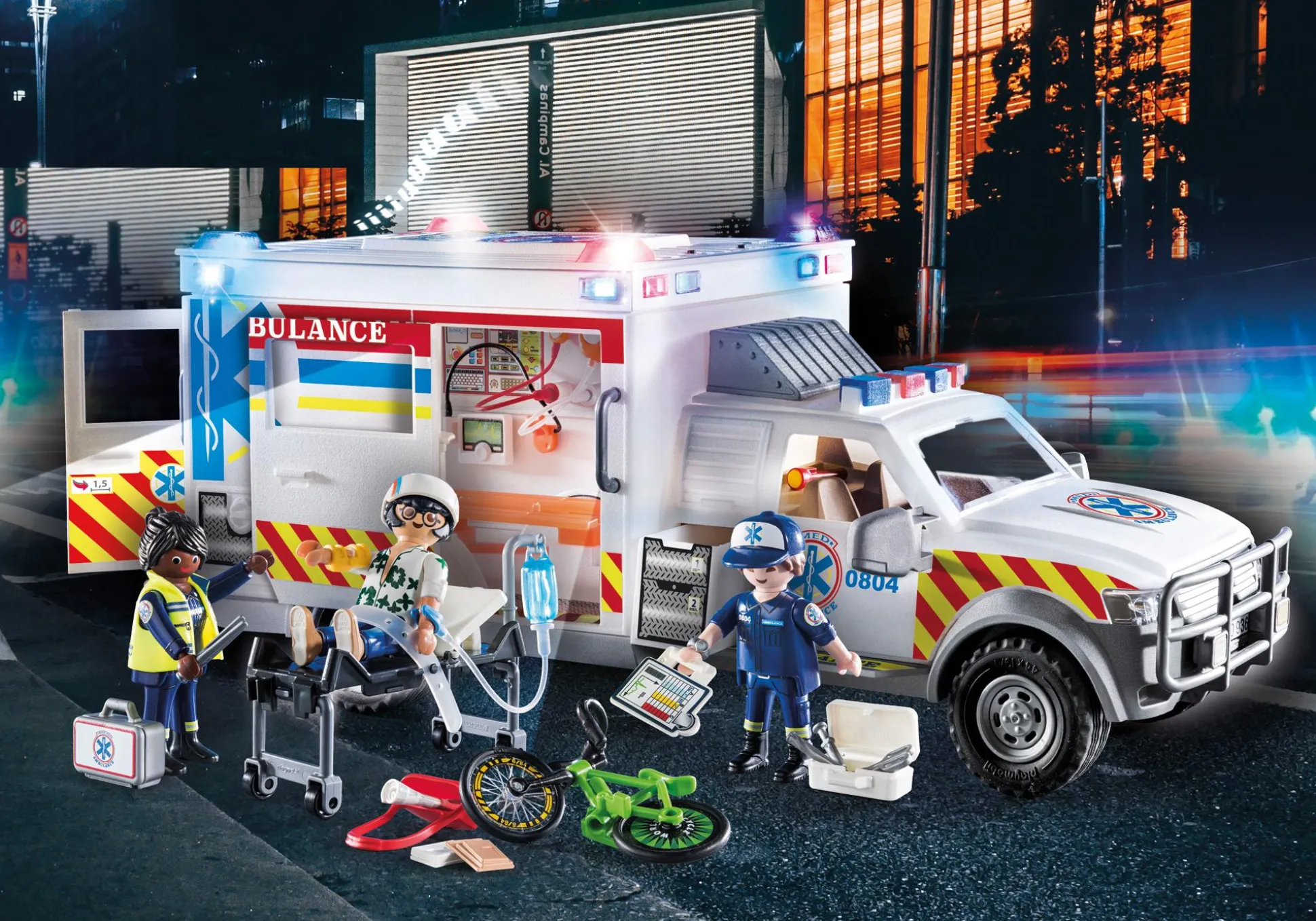 Héros Du Quotidien|Action & Aventure|PLAYMOBIL Ambulance avec secouristes et blessé