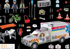 Héros Du Quotidien|Action & Aventure|PLAYMOBIL Ambulance avec secouristes et blessé