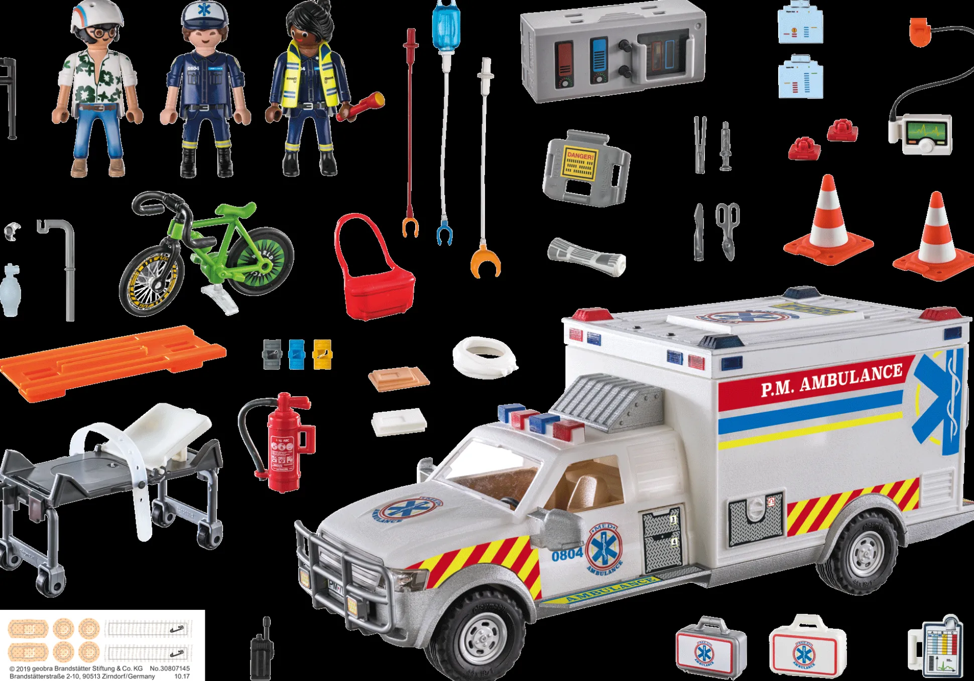 Héros Du Quotidien|Action & Aventure|PLAYMOBIL Ambulance avec secouristes et blessé