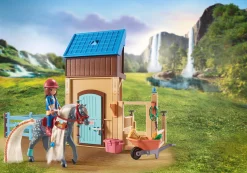 Les Animaux|PLAYMOBIL Amelia & Whisper avec box pour chevaux