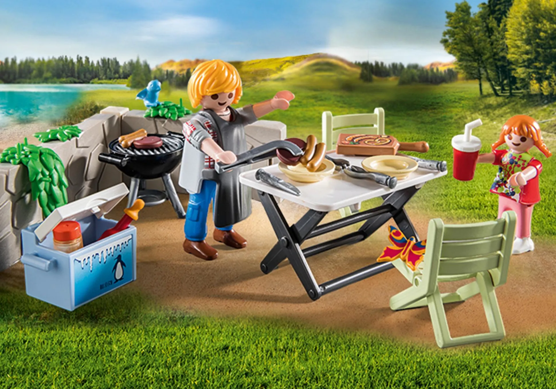 La Vie Quotidienne|My Life|PLAYMOBIL Barbecue avec papa et enfant