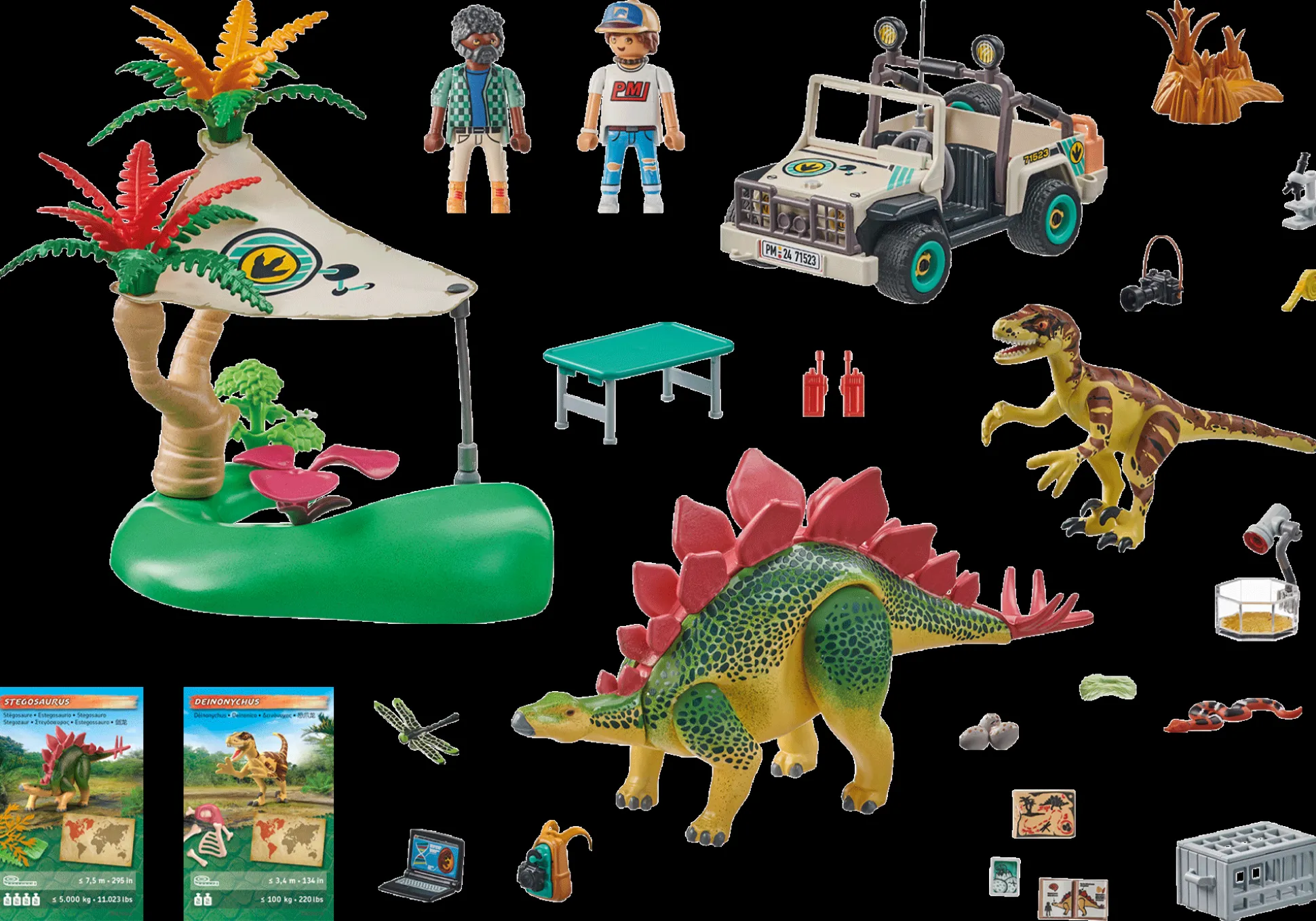 Imaginaire|Dinos & Dragons|PLAYMOBIL Campement des explorateurs avec dinosaures