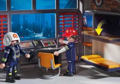Héros Du Quotidien|Action & Aventure|PLAYMOBIL Caserne de pompiers avec hélicoptère
