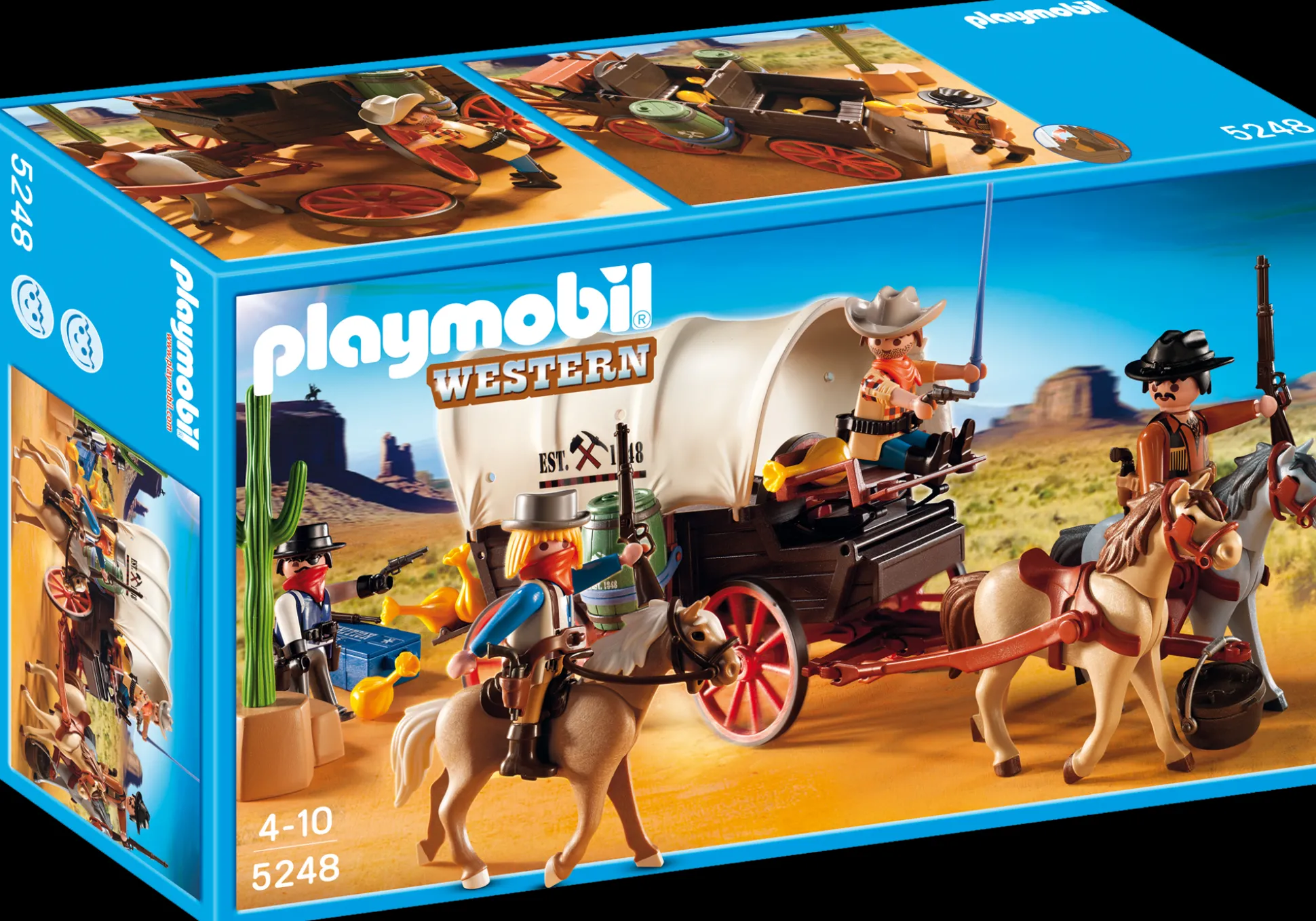 Histoire|Western|PLAYMOBIL Chariot avec cow-boys et bandits