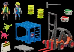 Action & Aventure|Action Heroes|PLAYMOBIL Chariot élévateur avec cargaison