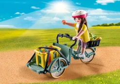 La Vie Quotidienne|Les Animaux|PLAYMOBIL Cycliste avec vélo et remorque avant