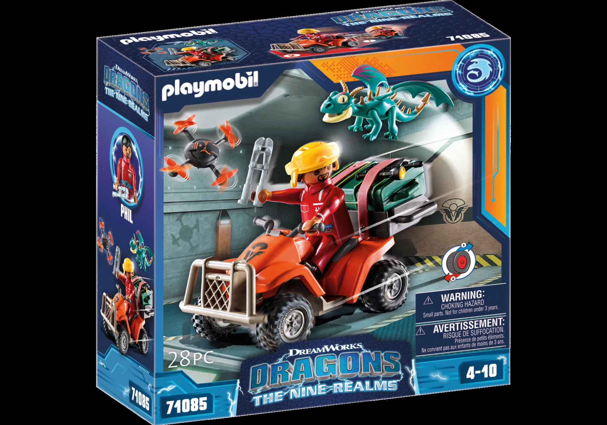 Imaginaire|Dinos & Dragons|PLAYMOBIL Dragons : Les Neuf Royaumes - Quad & Phil