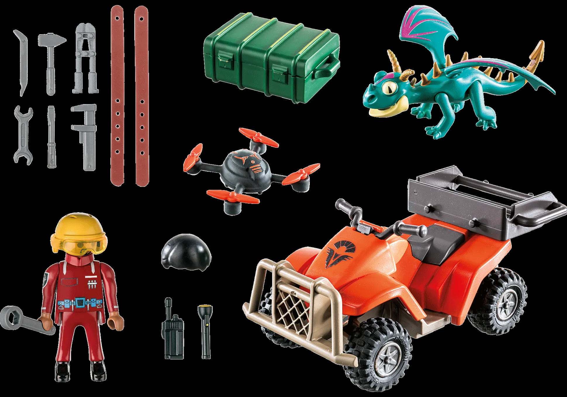 Imaginaire|Dinos & Dragons|PLAYMOBIL Dragons : Les Neuf Royaumes - Quad & Phil