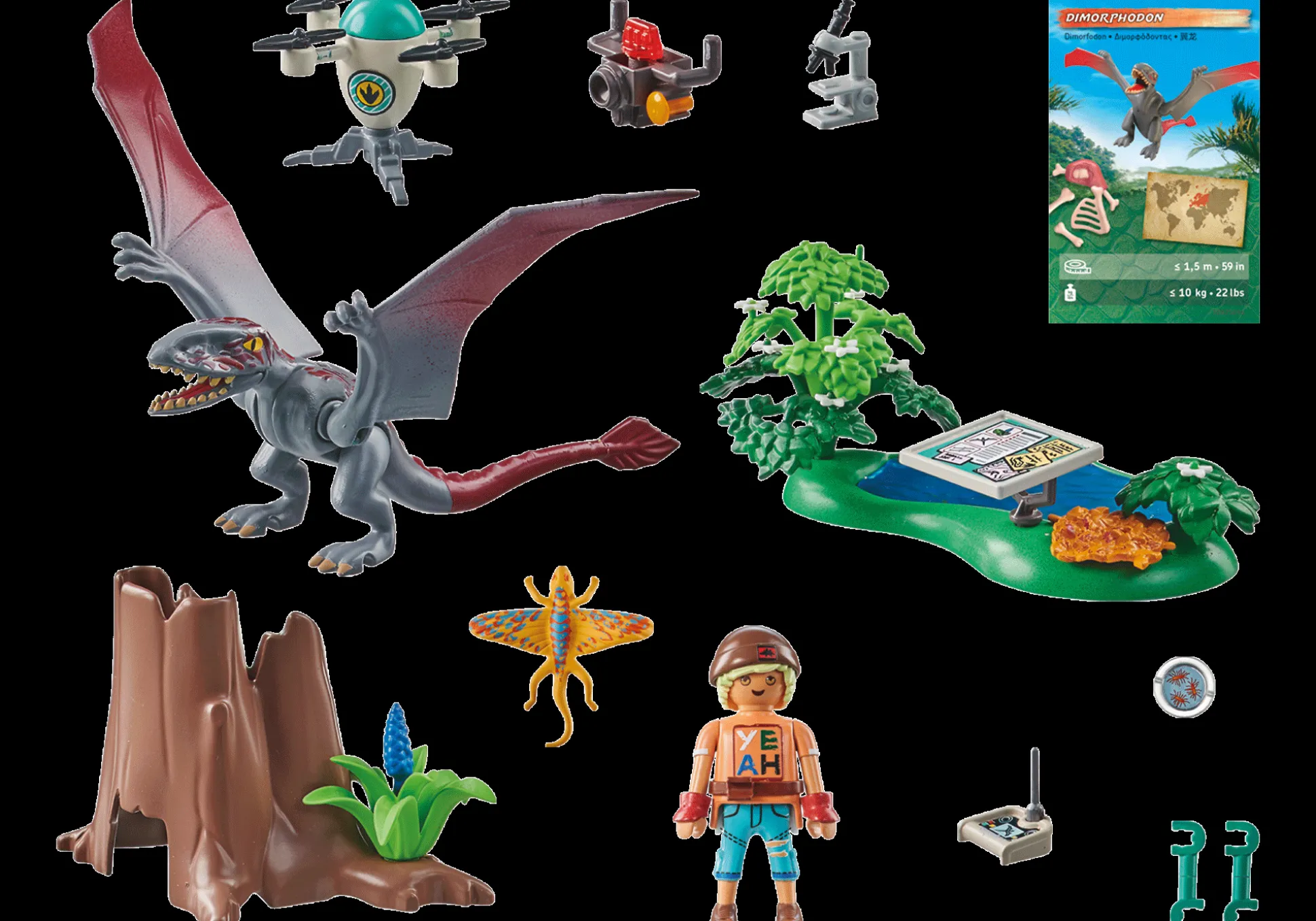 Imaginaire|Dinos & Dragons|PLAYMOBIL Drone d'observation avec dimorphodon