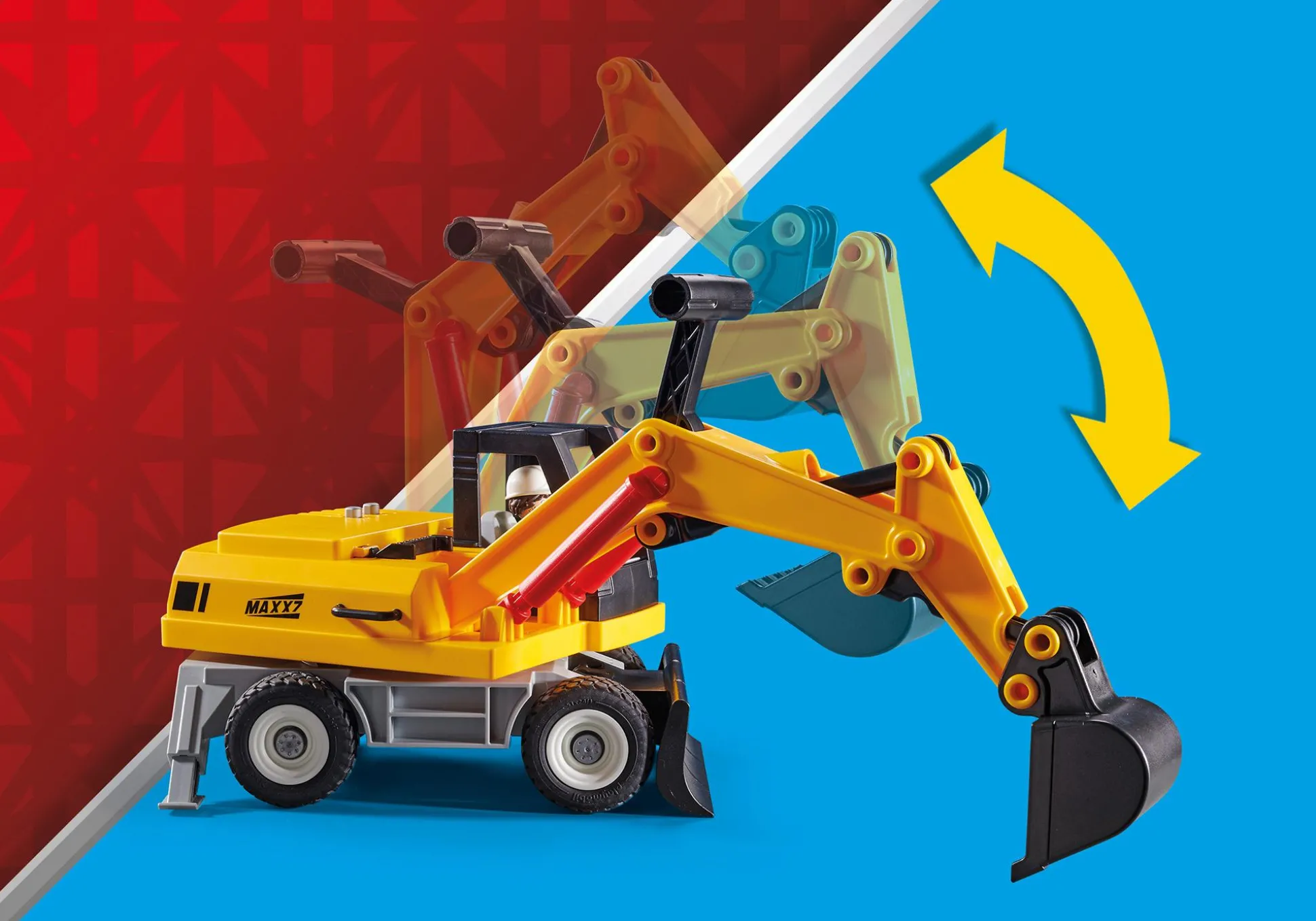 Héros Du Quotidien|Action Heroes|PLAYMOBIL Excavatrice avec pelle