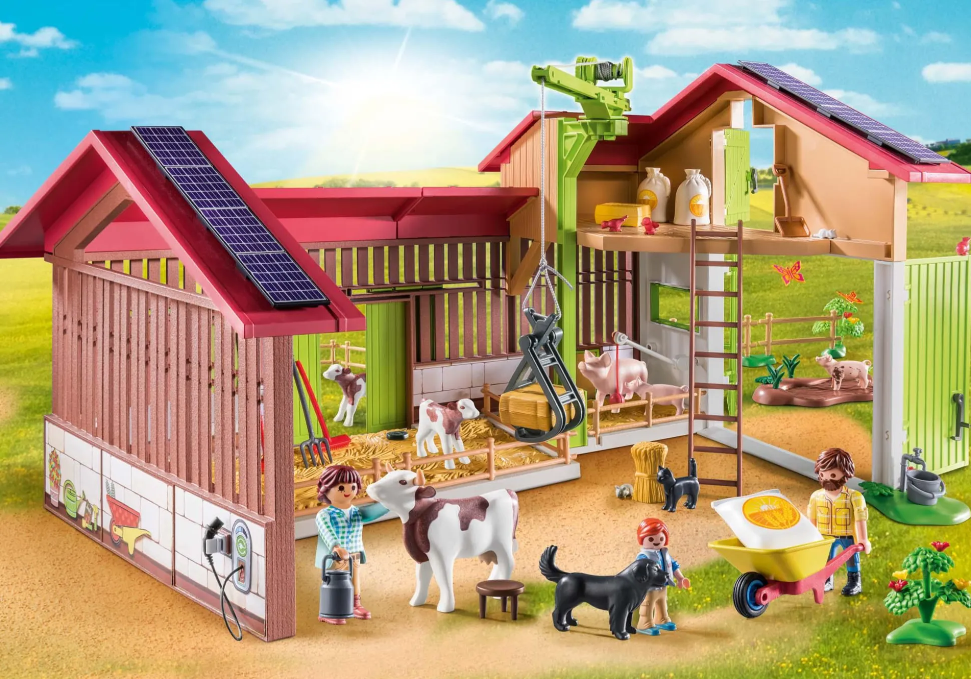 La Vie Quotidienne|Les Animaux|PLAYMOBIL Ferme avec panneaux solaires