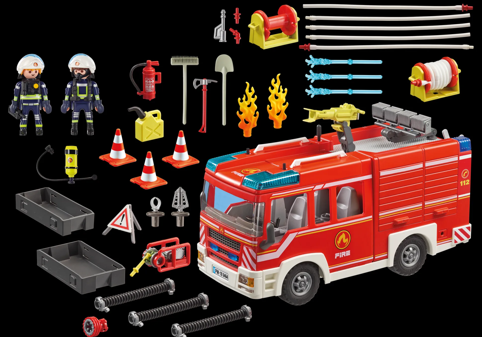 Héros Du Quotidien|Action & Aventure|PLAYMOBIL Fourgon d'intervention des pompiers