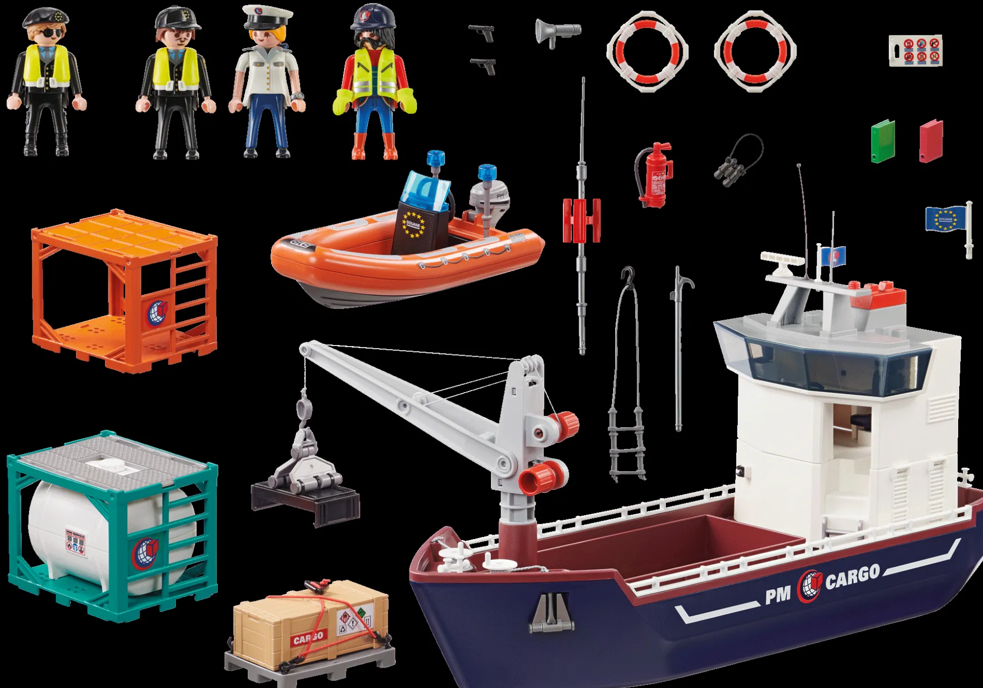 Action & Aventure|Action Heroes|PLAYMOBIL Grand cargo avec bateau de douaniers