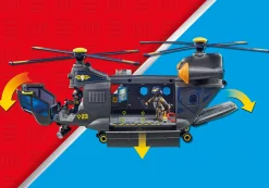Héros Du Quotidien|Action & Aventure|PLAYMOBIL Hélicoptère de transport des forces spéciales