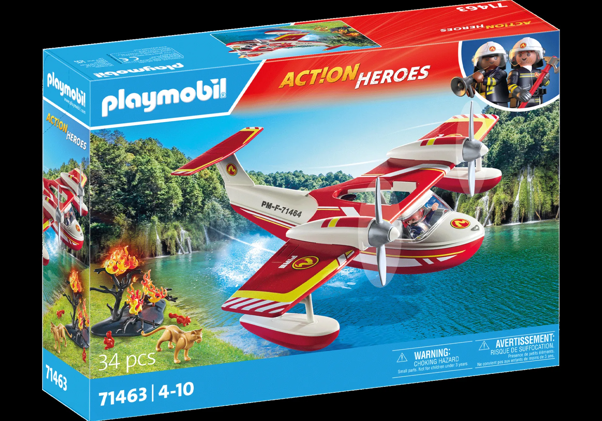 Héros Du Quotidien|Action & Aventure|PLAYMOBIL Hydravion avec pompier