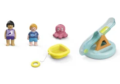 Action & Aventure|PLAYMOBIL Ilôt avec toboggan aquatique