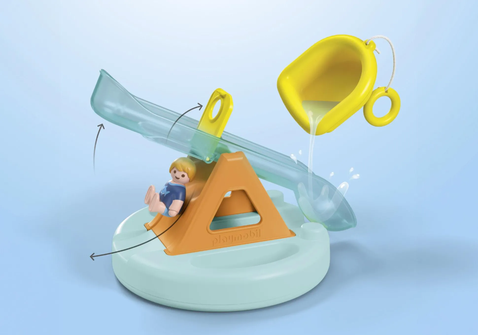 Action & Aventure|PLAYMOBIL Ilôt avec toboggan aquatique