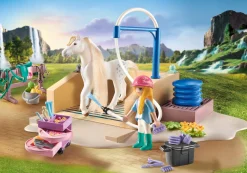 Les Animaux|PLAYMOBIL Isabella & Lioness aire de lavage pour chevaux