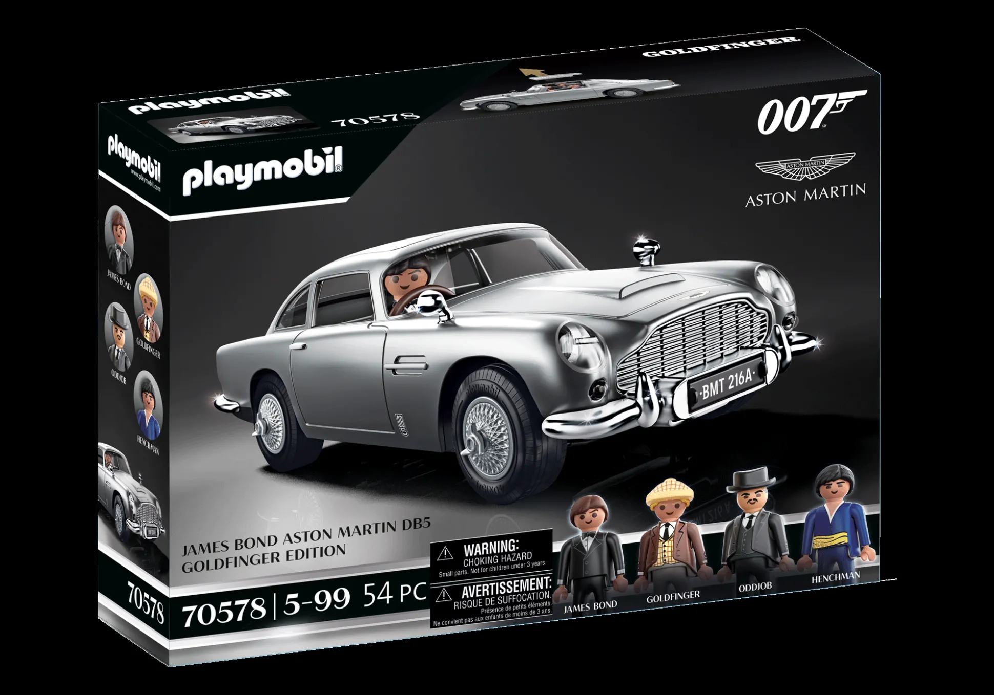Films Et Séries|Les Voitures|PLAYMOBIL James Bond Aston Martin DB5 – Edition Goldfinger