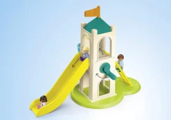La Vie Quotidienne|PLAYMOBIL Junior : Aire de jeux avec toboggan géant