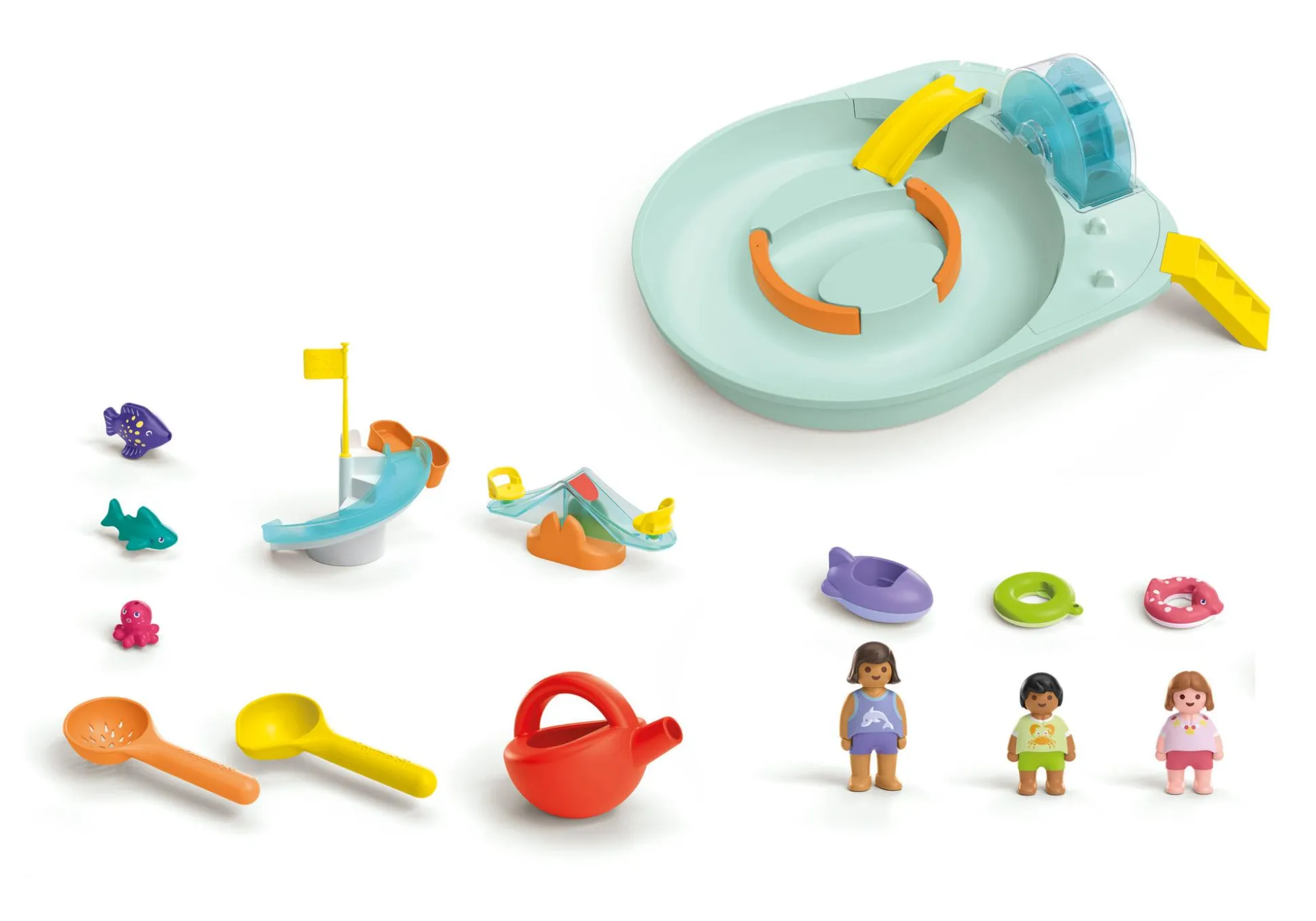 Action & Aventure|PLAYMOBIL JUNIOR AQUA : Parcours aquatique avec jeux d'eau et effets d'app