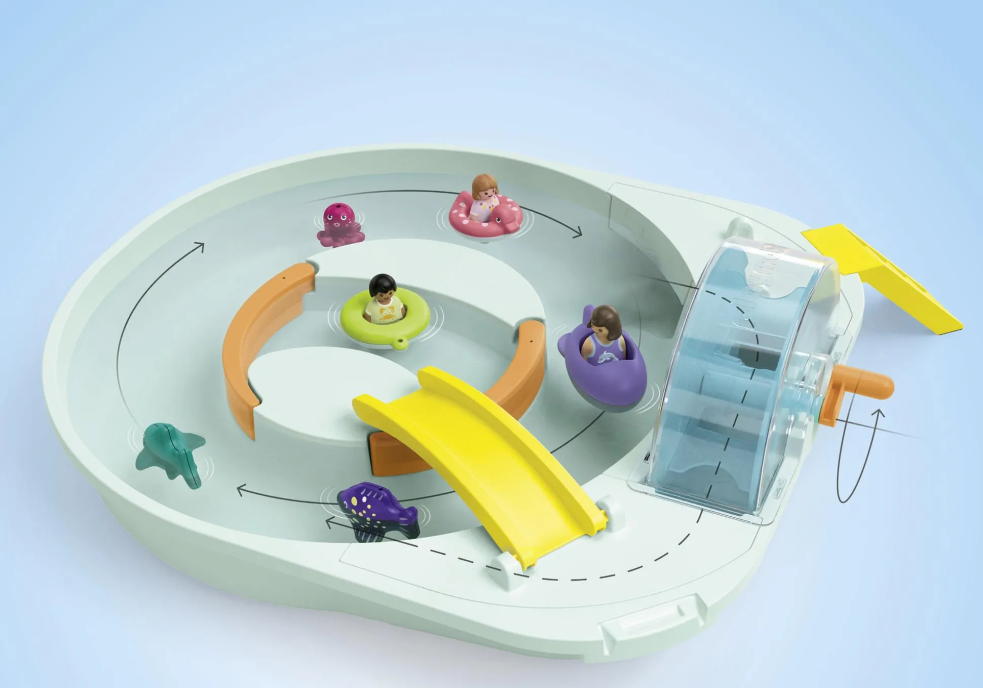 Action & Aventure|PLAYMOBIL JUNIOR AQUA : Parcours aquatique avec jeux d'eau et effets d'app