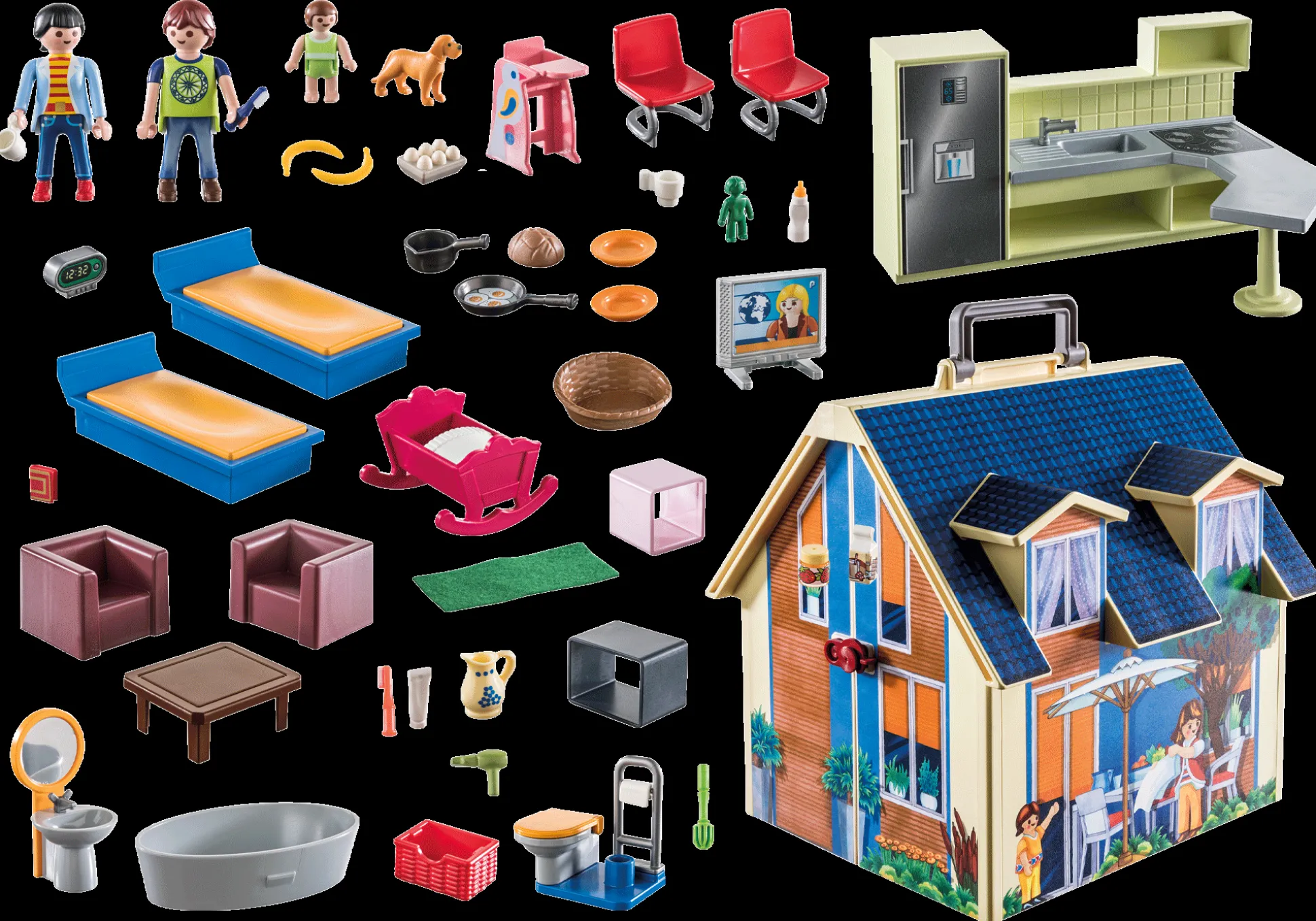 La Vie Quotidienne|Dollhouse|PLAYMOBIL Maison transportable