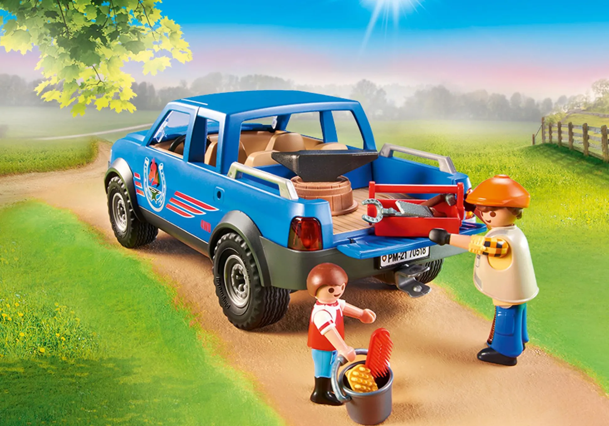 Les Animaux|PLAYMOBIL Maréchal-ferrant et véhicule