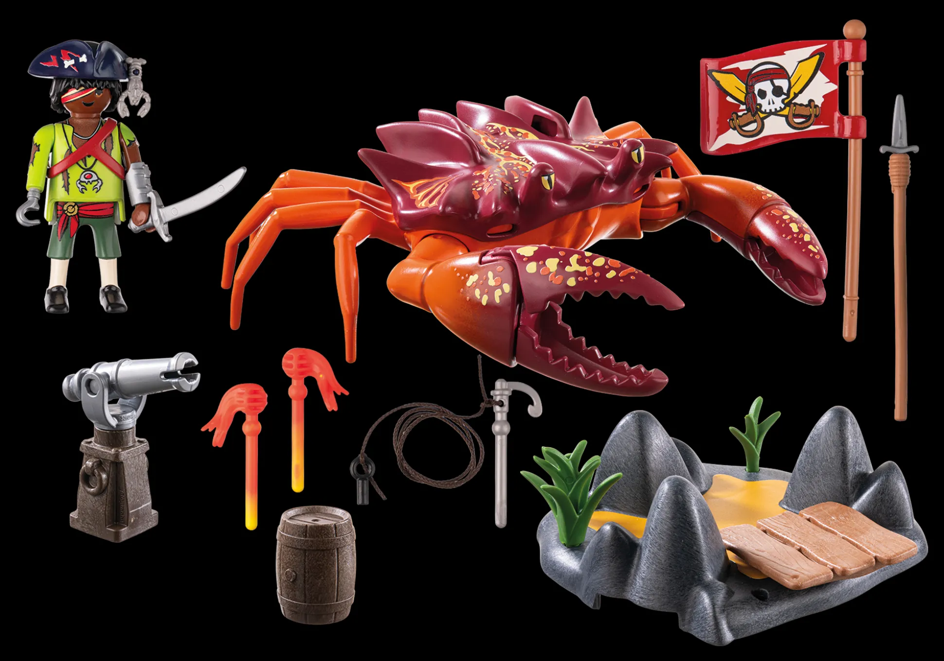 Imaginaire|Action & Aventure|PLAYMOBIL Pirate et crabe géant