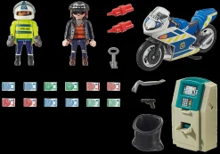 Action & Aventure|Héros Du Quotidien|PLAYMOBIL Policier avec moto et voleur