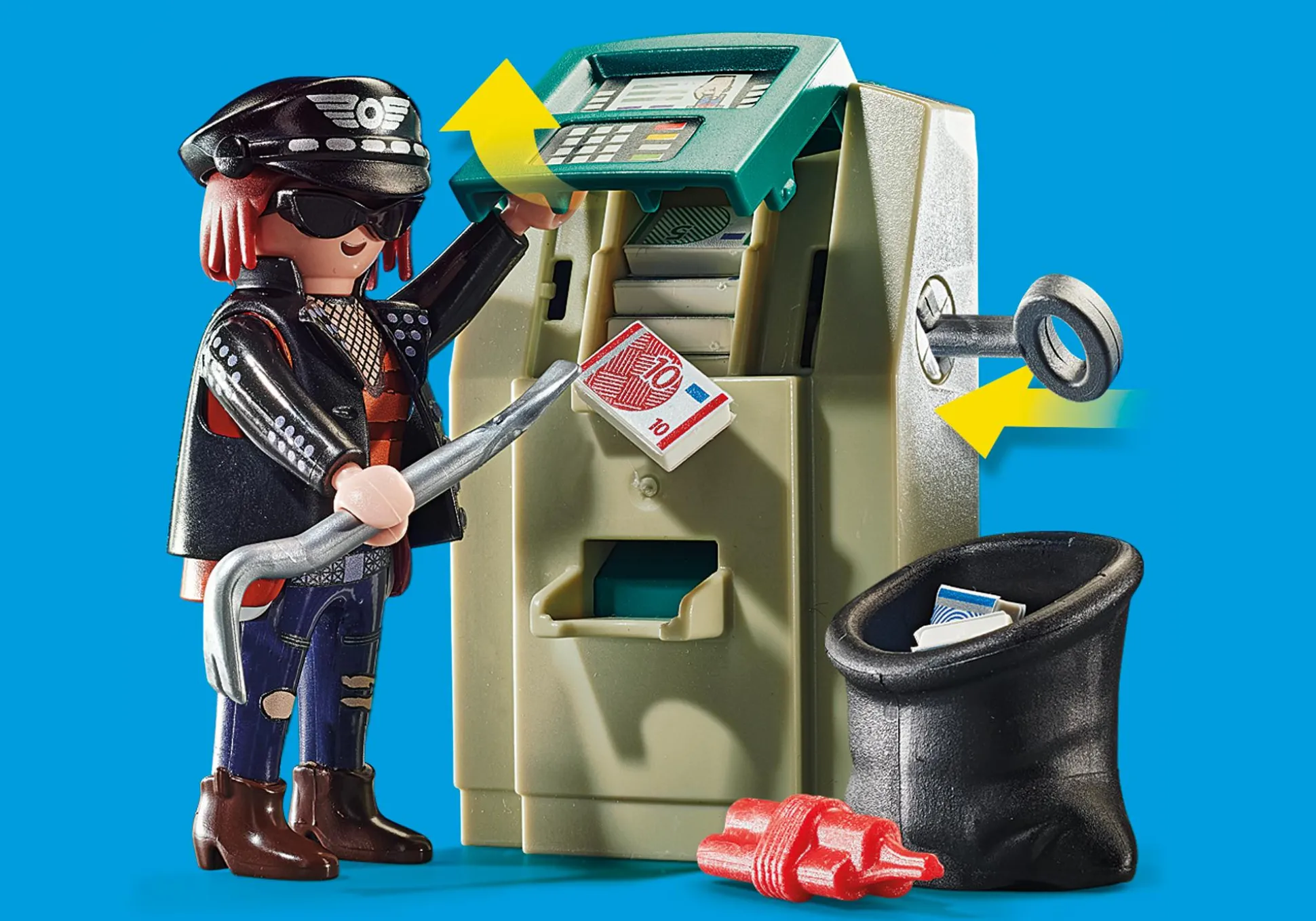 Action & Aventure|Héros Du Quotidien|PLAYMOBIL Policier avec moto et voleur