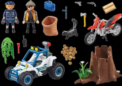Héros Du Quotidien|Action & Aventure|PLAYMOBIL Policier avec voiturette et voleur à moto