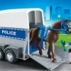 Héros Du Quotidien|Action & Aventure|PLAYMOBIL Policière avec cheval et remorque