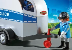 Héros Du Quotidien|Action & Aventure|PLAYMOBIL Policière avec cheval et remorque
