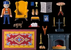 Histoire|Dollhouse|PLAYMOBIL Salon avec cheminée