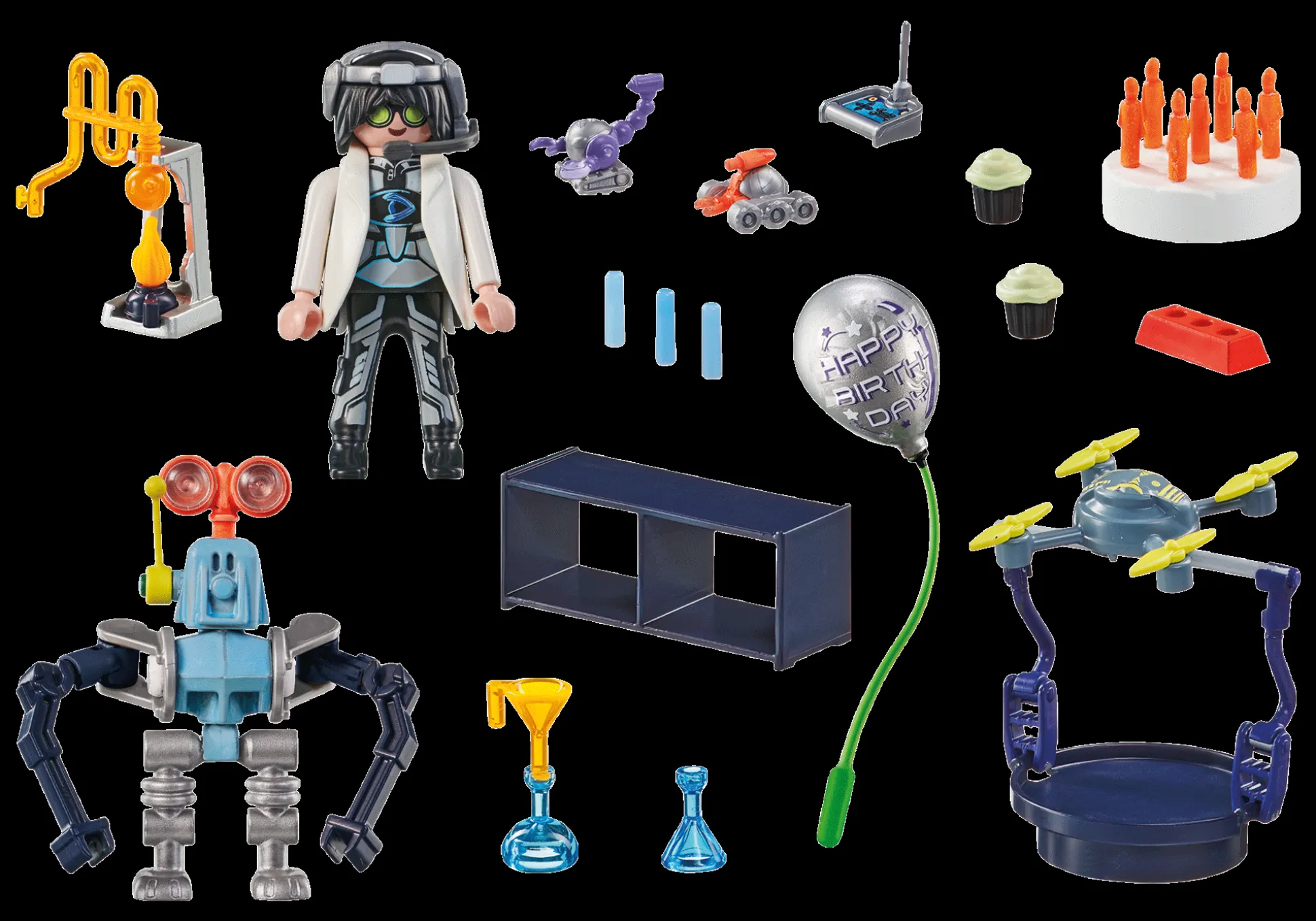 La Vie Quotidienne|Anniversaire|PLAYMOBIL Set cadeau : Chercheur avec robots