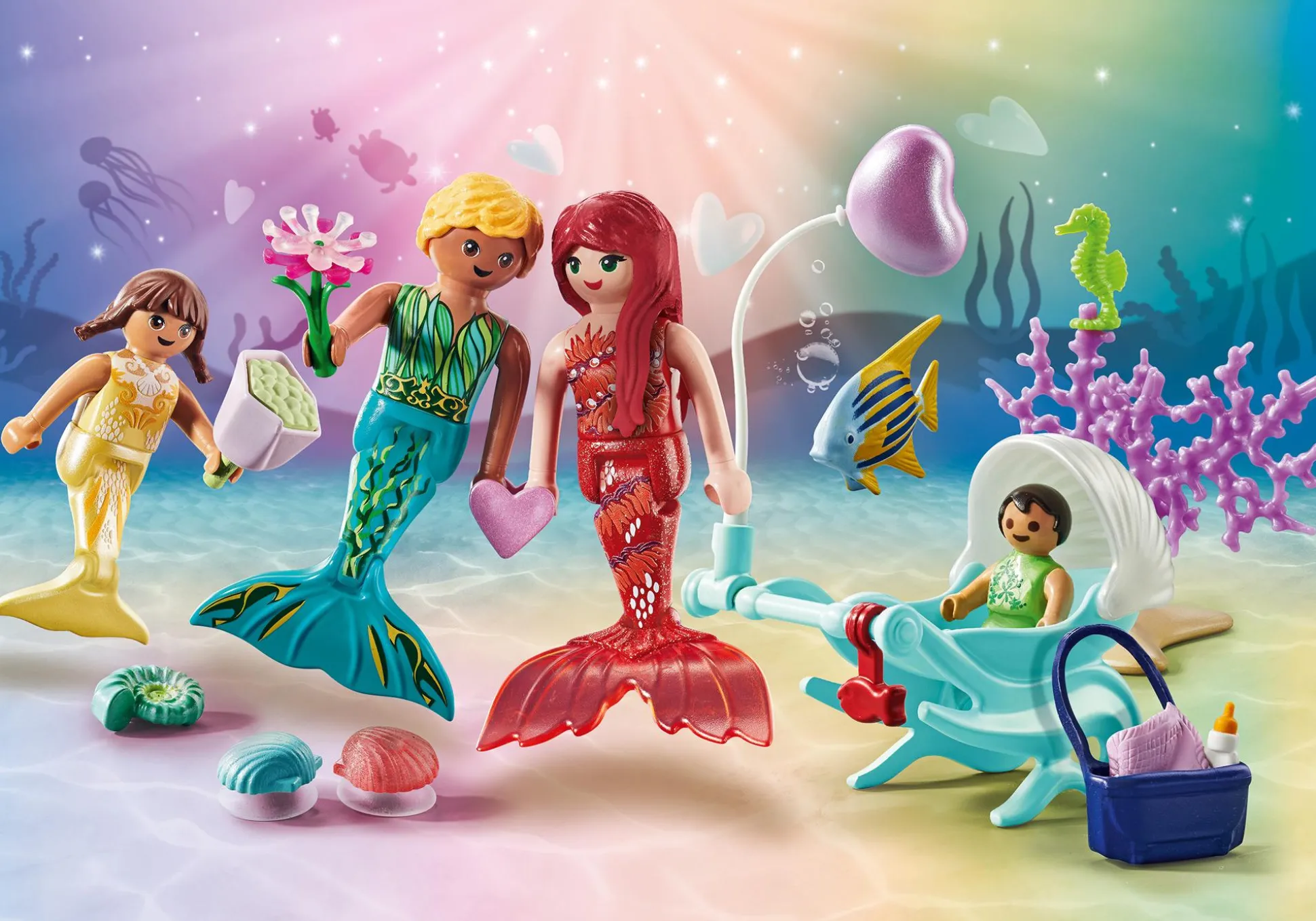 Imaginaire|PLAYMOBIL Starter Pack : Famille de sirènes