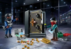 Héros Du Quotidien|Action & Aventure|PLAYMOBIL Starter Pack Policier cambrioleur de coffre-fort