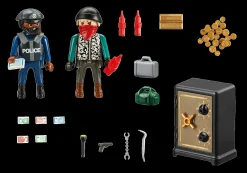 Héros Du Quotidien|Action & Aventure|PLAYMOBIL Starter Pack Policier cambrioleur de coffre-fort