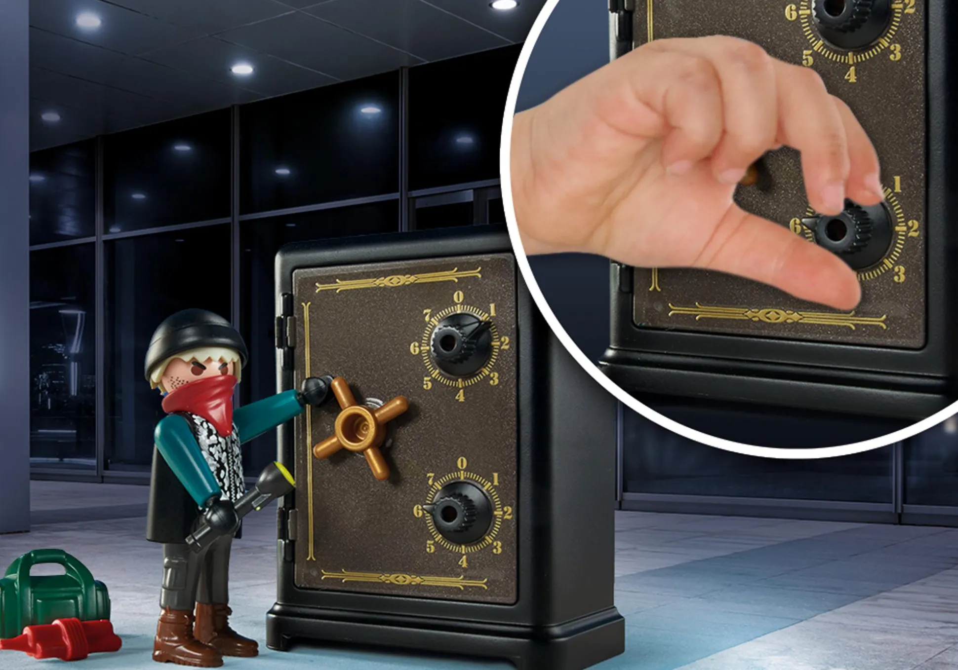 Héros Du Quotidien|Action & Aventure|PLAYMOBIL Starter Pack Policier cambrioleur de coffre-fort