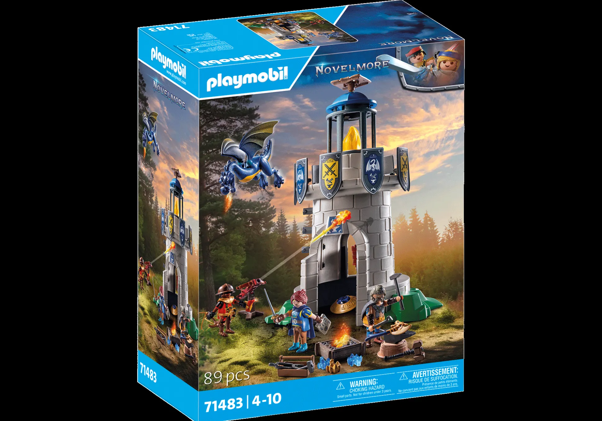 Imaginaire|Action & Aventure|PLAYMOBIL Tourelle des chevaliers de Novelmore avec dragon