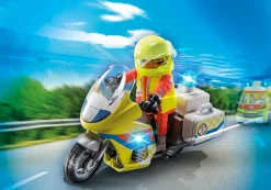 Héros Du Quotidien|My Life|PLAYMOBIL Urgentiste avec moto et effet lumineux