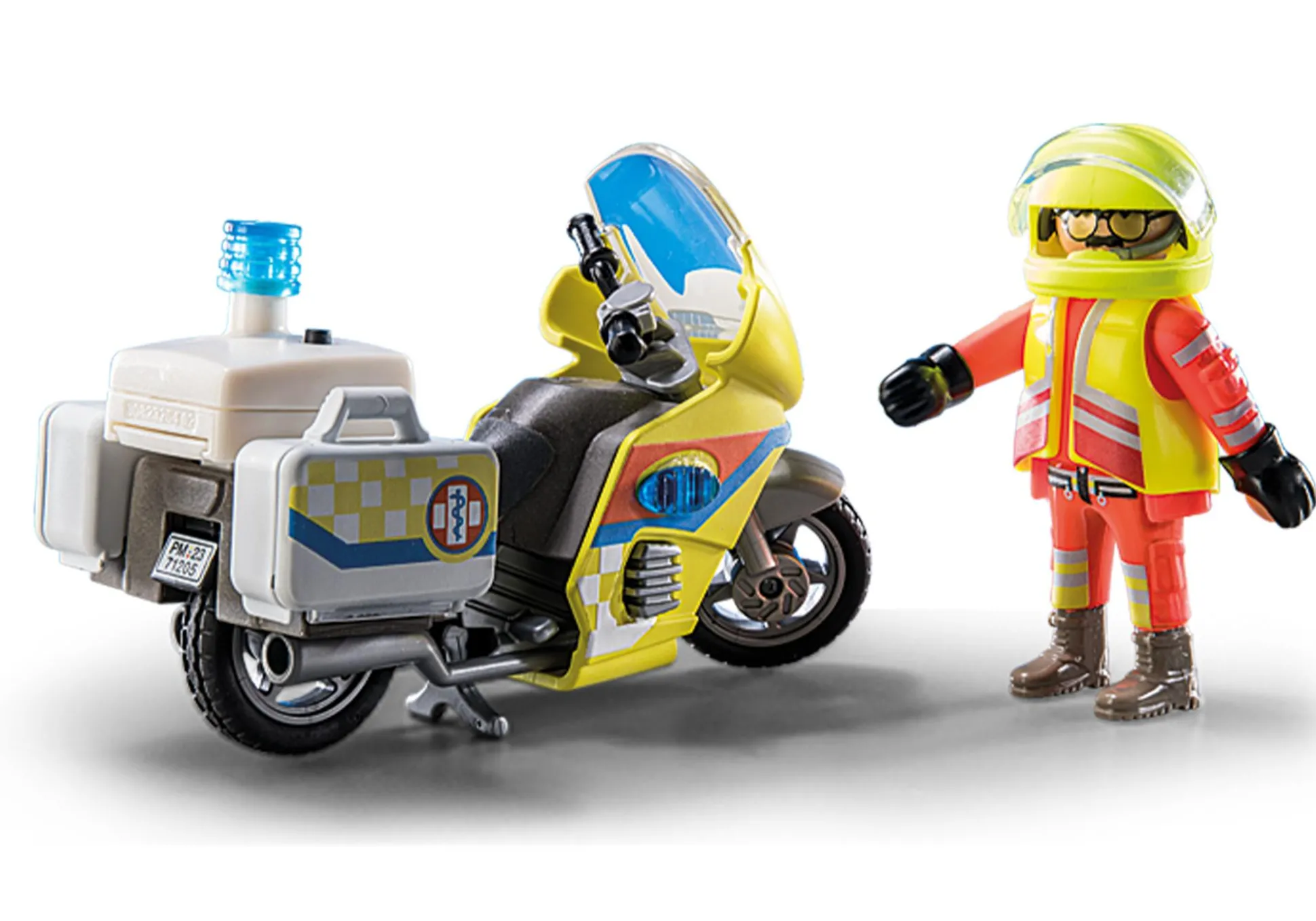 Héros Du Quotidien|My Life|PLAYMOBIL Urgentiste avec moto et effet lumineux